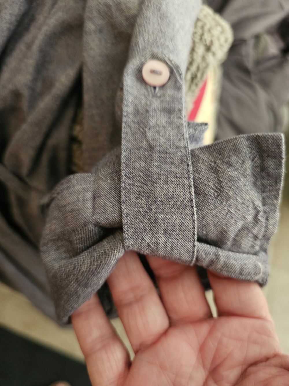 Speed Control Gray Pintuck Button-Front Shirt Jacket - Picture 5 of 10